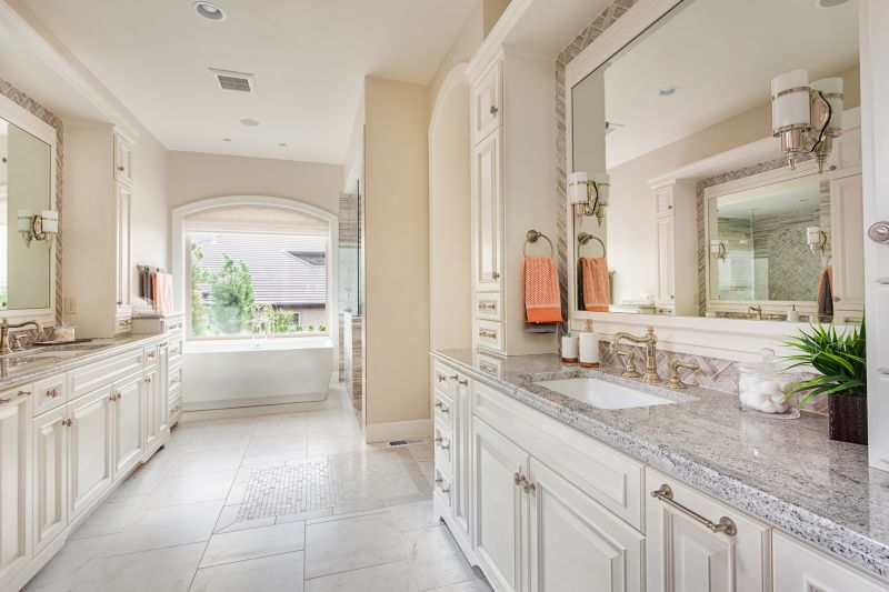 Bathroom with Natural Light and Textured Tiles