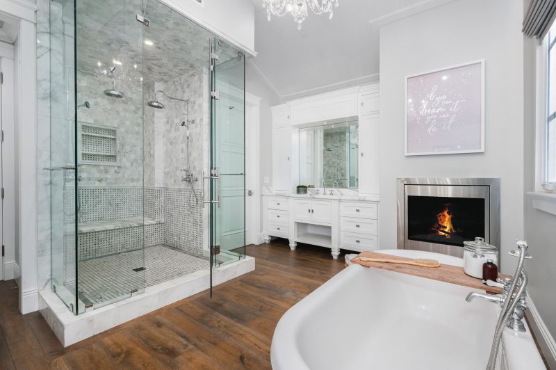Luxury Walk-In Shower with Glass Enclosure